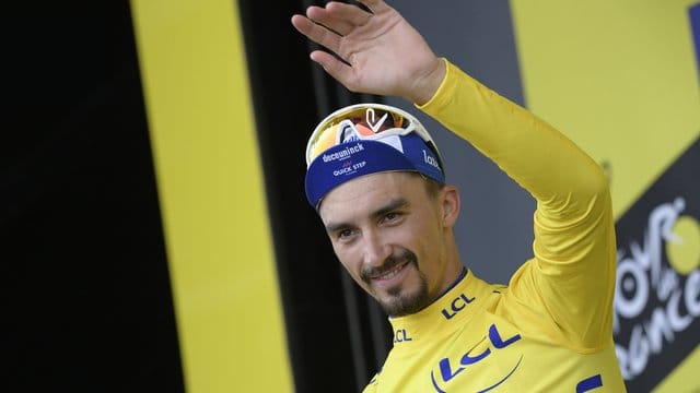 Julian Alaphilippe fährt nach der letzten Pyrenäen-Etappe immer noch in gelb.