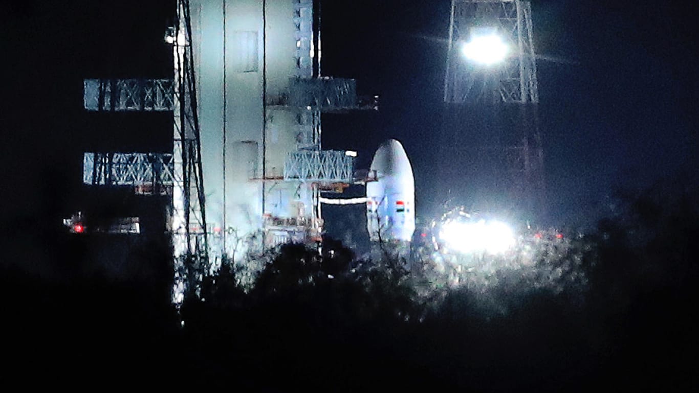 Die unbemannte Raumsonde «Chandrayaan-2»: Nachdem der erste Versuch abgesagt werden musste, ist die Rakete nun gestartet.