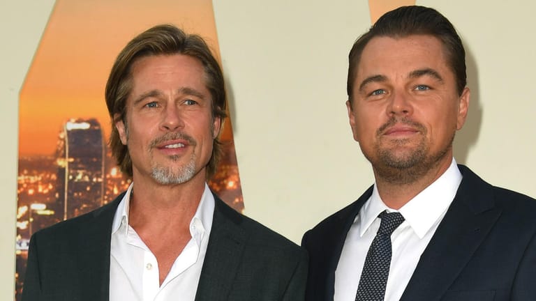 Brad Pitt und Leonardo DiCaprio: Zwei der Hauptpersonen des Abends. Sie spielen die Hauptrollen im neuen Tarantino-Film "Once Upon A Time...In Hollywood".