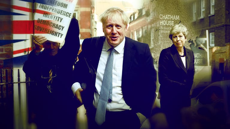 Boris Johnson soll Großbritannien nach Theresa Mays Rücktritt aus der Brexit-Krise führen.
