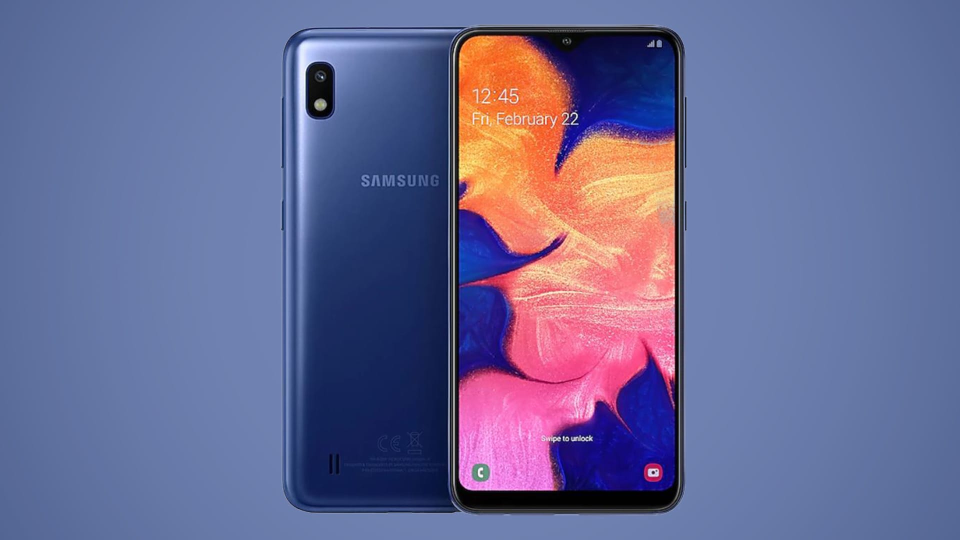 Das Galaxy A10 in blau: Aldi bietet das Gerät für 139 Euro an.