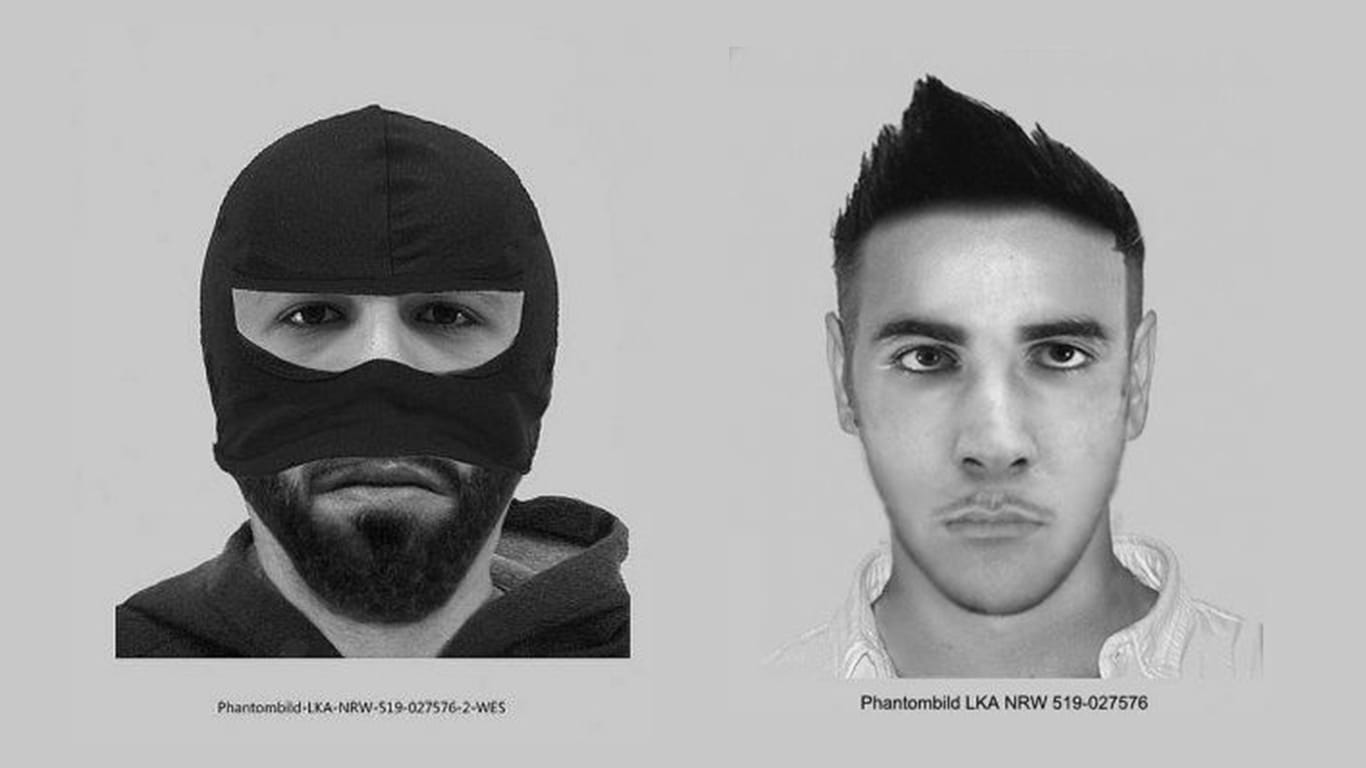 Phantombilder zweier Verdächtiger im Fall einer Gruppenvergewaltigung in Kreuztal