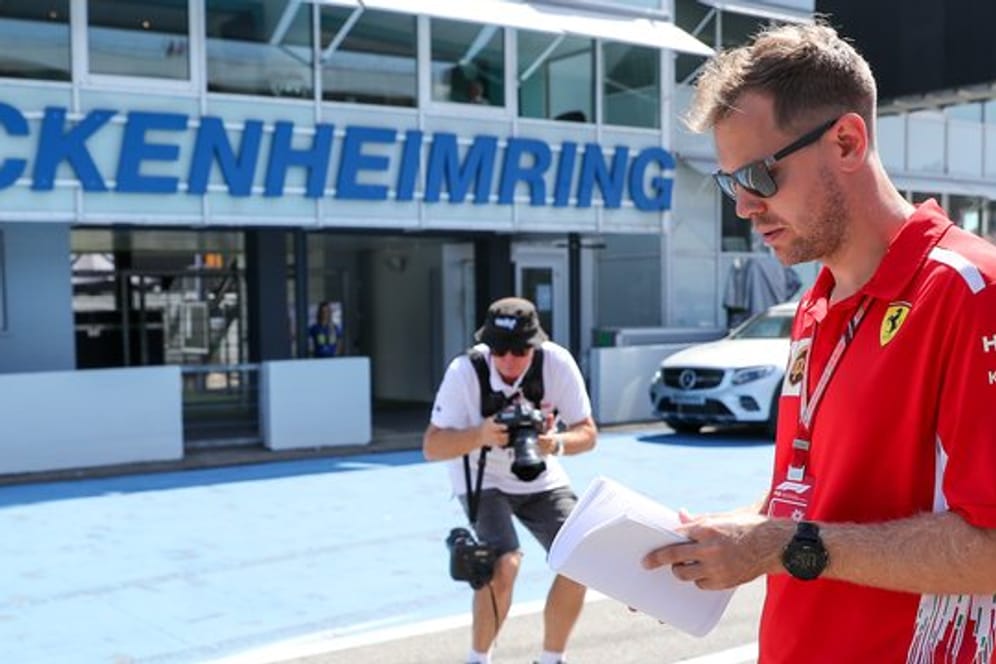 Sebastian Vettel beim 2018er-Gastspiel der Formel 1auf dem Hockenheimring.