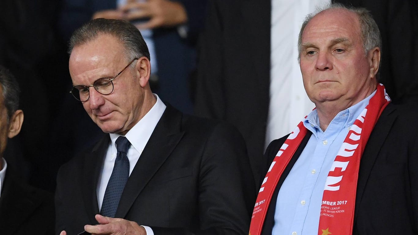 Beide prägten den FC Bayern: Vorstandsvorsitzender Karl-Heinz Rummenigge (l.) und Präsident Uli Hoeneß.