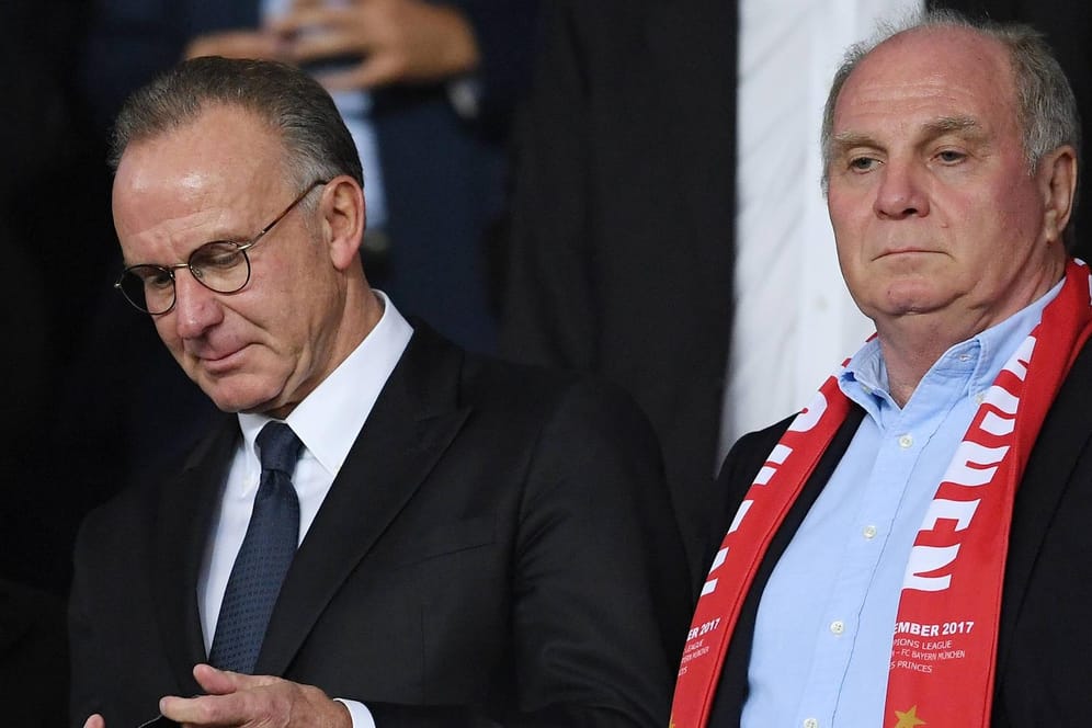 Beide prägten den FC Bayern: Vorstandsvorsitzender Karl-Heinz Rummenigge (l.) und Präsident Uli Hoeneß.