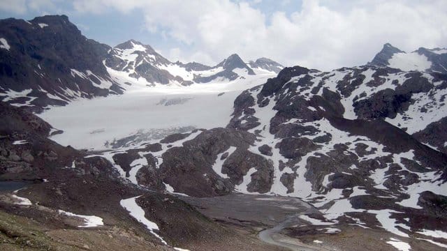 Der Silvrettagletscher im Kanton Graubünden.