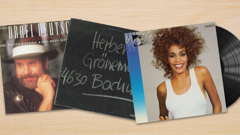 Drafi Deutscher, Herbert Grönemeyer, Whitney Houston: Diese drei Alben wurden 1989 als Lizenzpressungen von der DDR-Plattenfirma Amiga veröffentlicht.