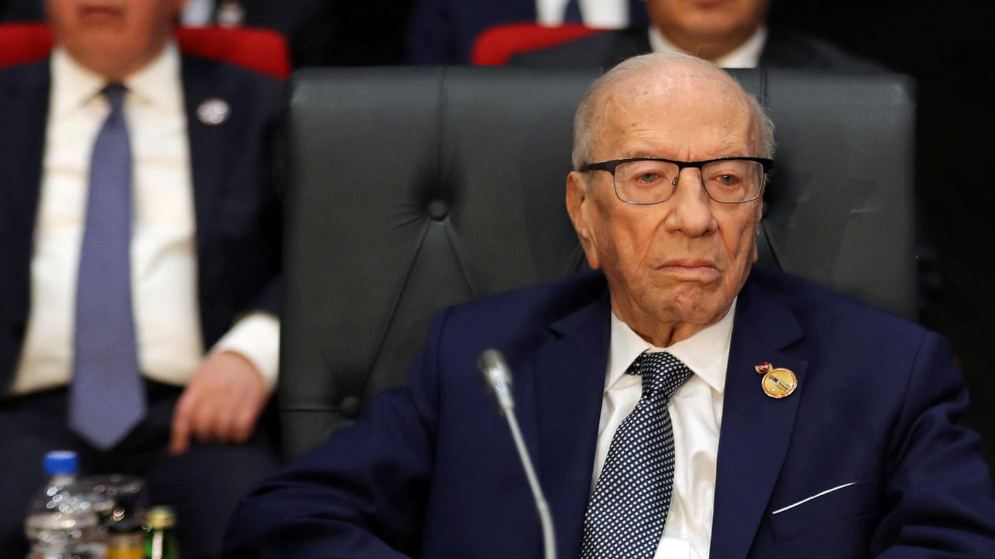 Essebsi im Februar 2019: Mit 92 Jahren ist der tunesische Präsident gestorben – bereits vor einigen Wochen wurde über seinen Tod gemutmaßt. Essebsi im Februar 2019: Mit 92 Jahren ist der tunesische Präsident gestorben – bereits vor einigen Wochen wurde über seinen Tod gemutmaßt.