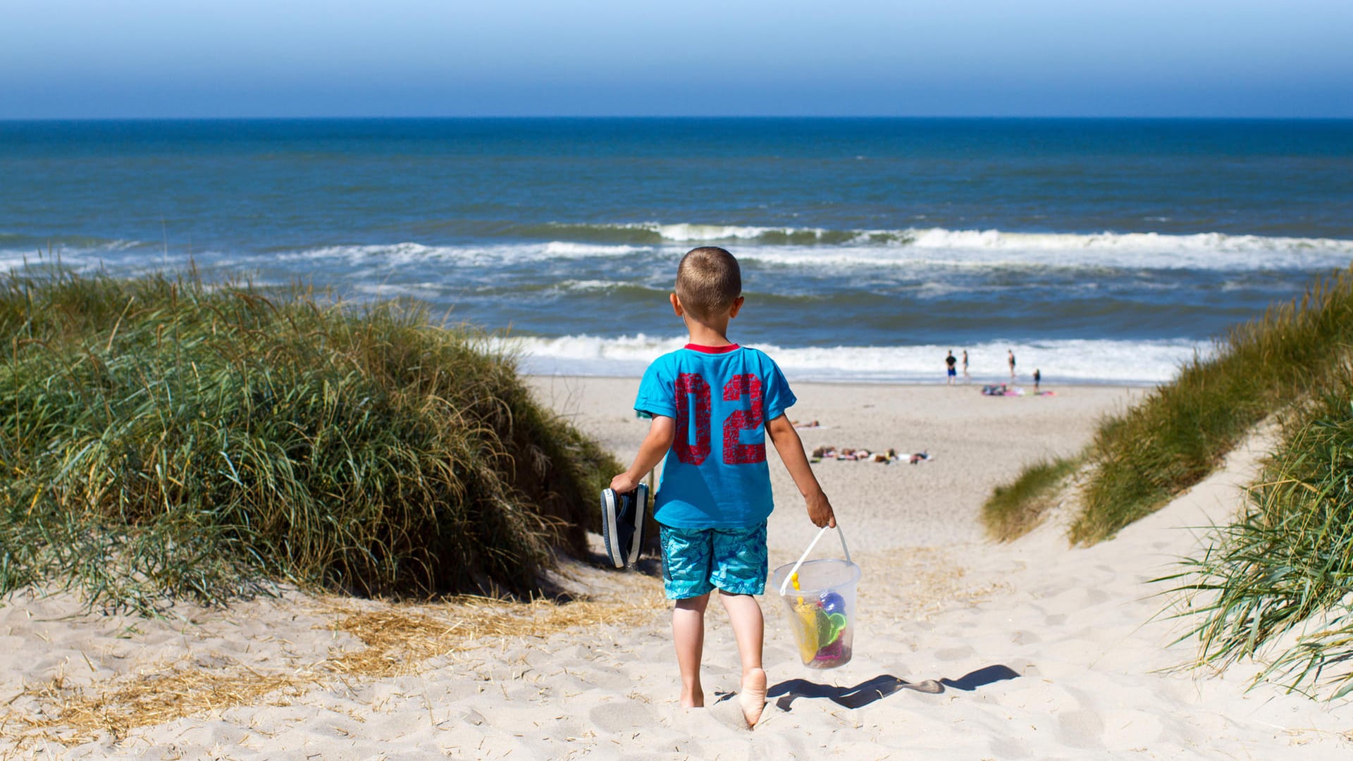 Junge am Strand: In den vergangenen Tagen sind auf der westdänischen Insel Rømø acht deutsche Kinder vorübergehend verschwunden.