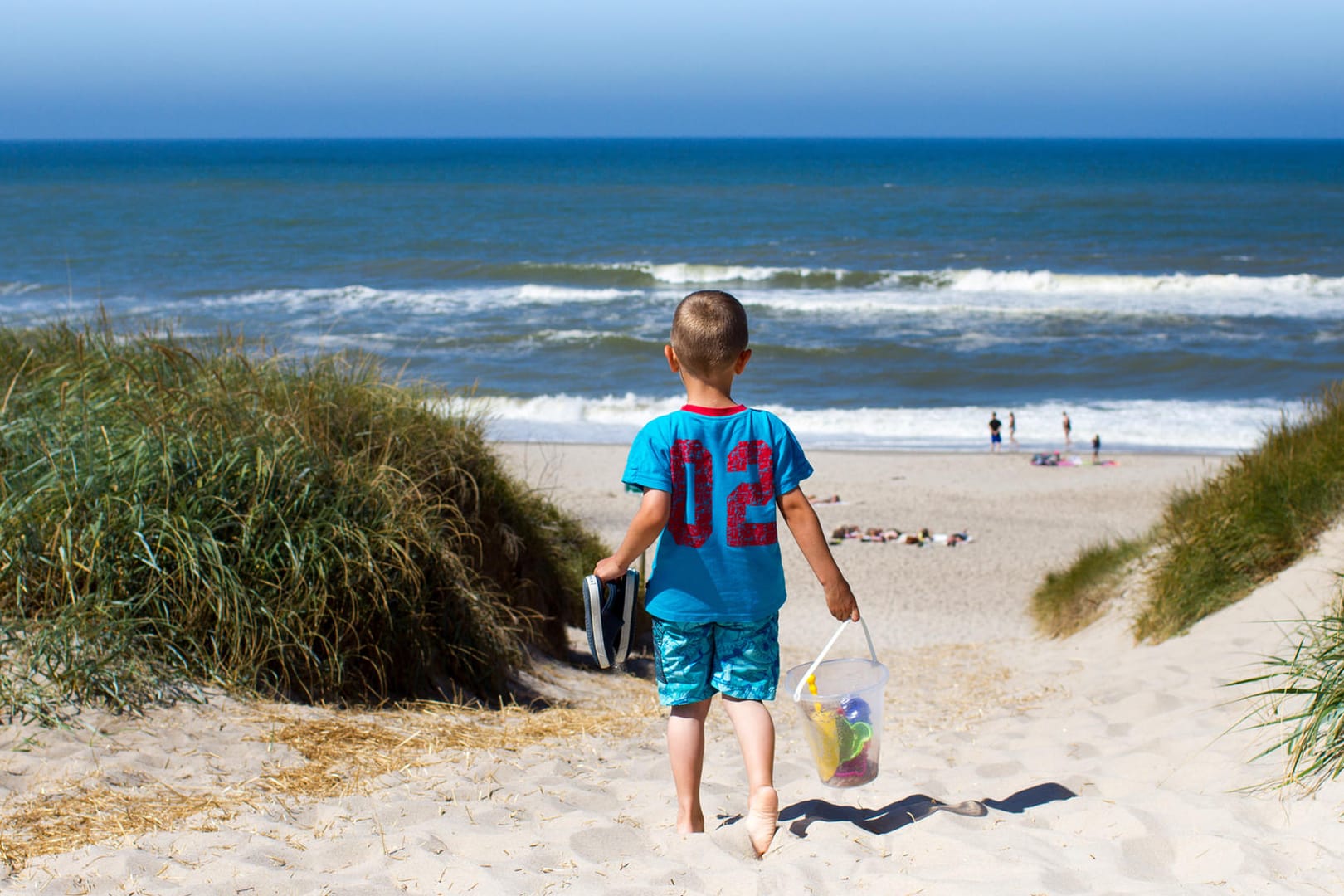 Junge am Strand: In den vergangenen Tagen sind auf der westdänischen Insel Rømø acht deutsche Kinder vorübergehend verschwunden.