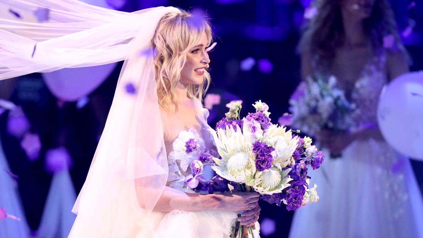 Theresia bei ihrer GNTM-Hochzeit im Mai 2019.