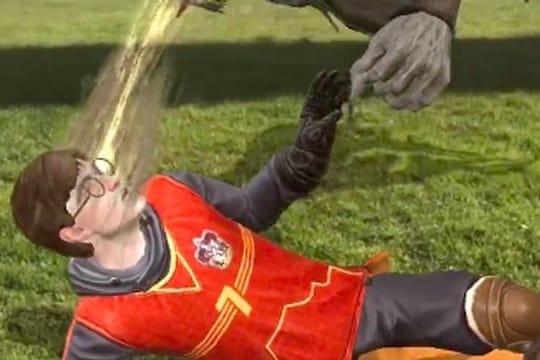 Eine Szene aus "Harry Potter Wizards Unite": Hier macht Harry Potter unerwünschten Nahkontakt mit einem Dementor.