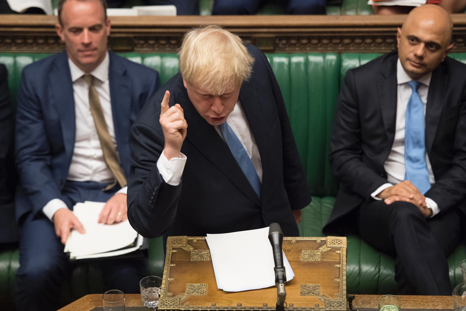 Boris Johnson bei seiner ersten Rede als Premierminister im britischen Parlament: Er ging ganz klar auf Konfrontationskurs zur EU.