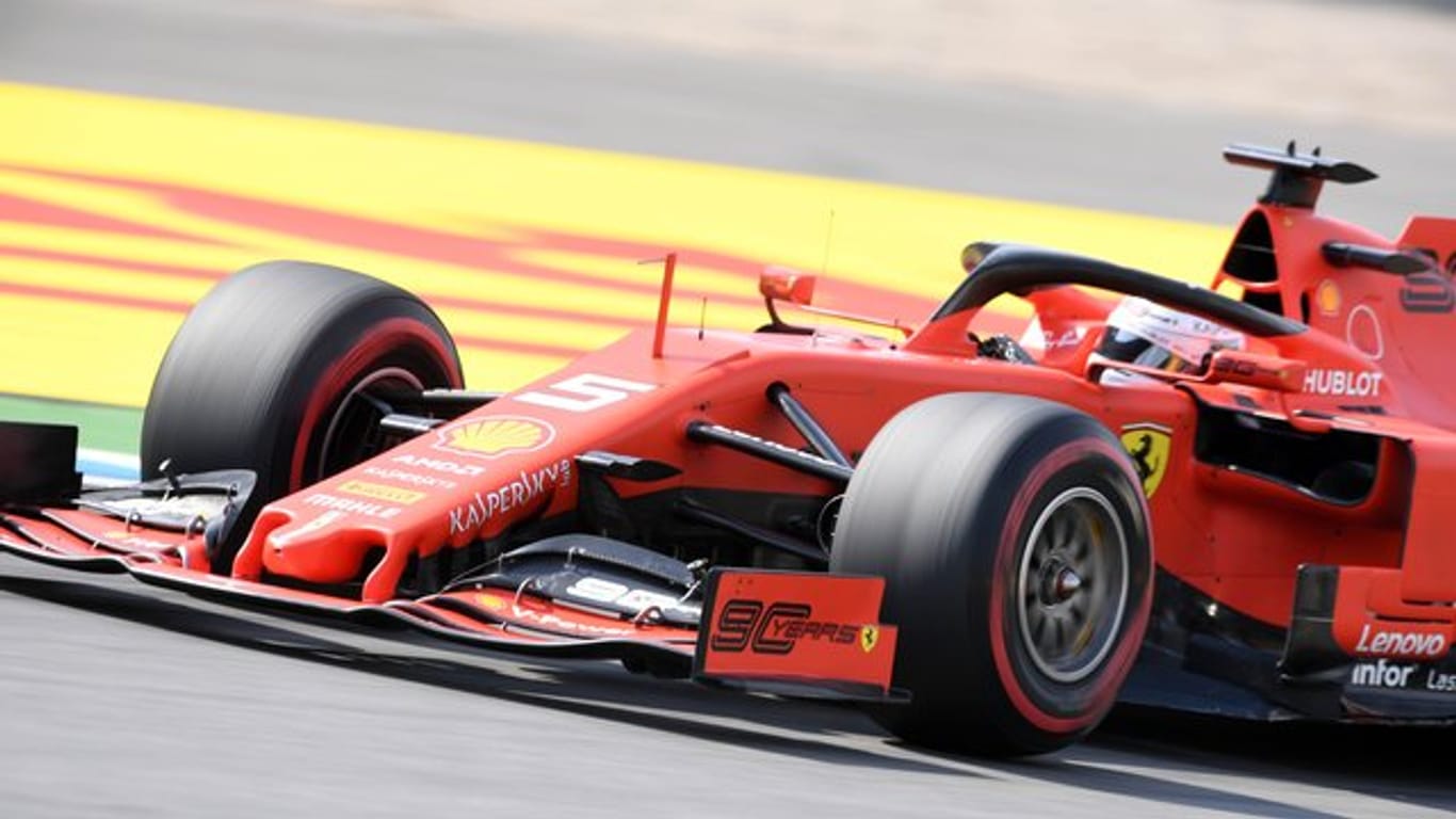 Fuhr im letzten Hockenheim-Training auf Platz drei: Ferrari-Pilot Sebastian Vettel.