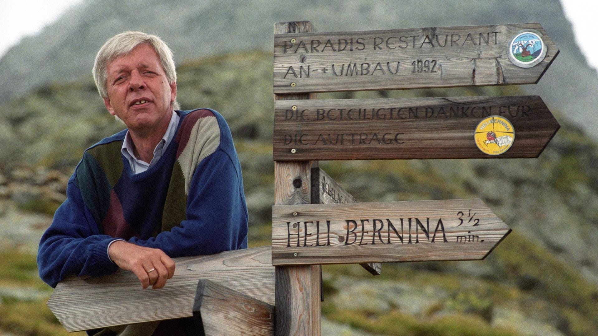 Werner Müller im Jahr 2000 im Engadin: eine Doppelbegabung.