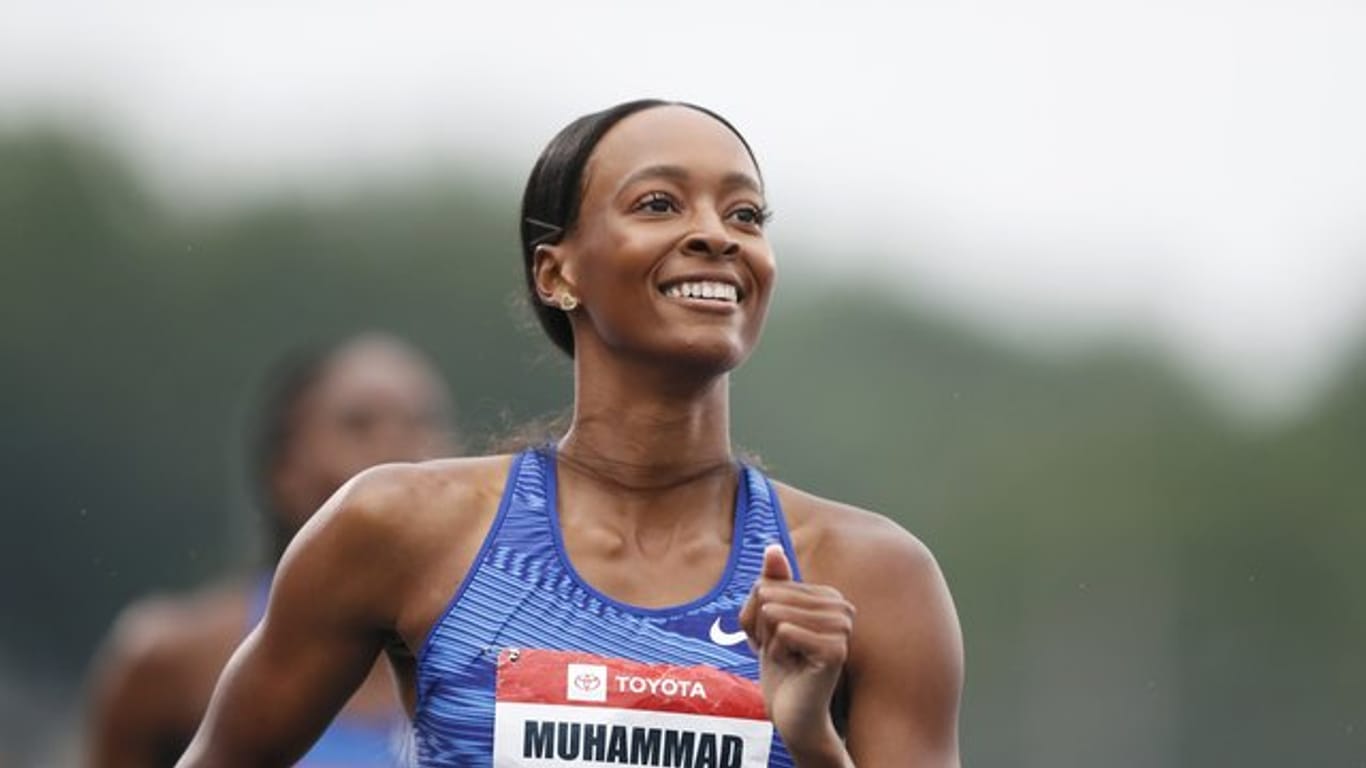 Hat einen neuen Weltrekord über 400 Meter Hürden aufgestellt: Dalilah Muhammad aus den USA.