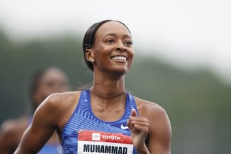 Hat einen neuen Weltrekord über 400 Meter Hürden aufgestellt: Dalilah Muhammad aus den USA.