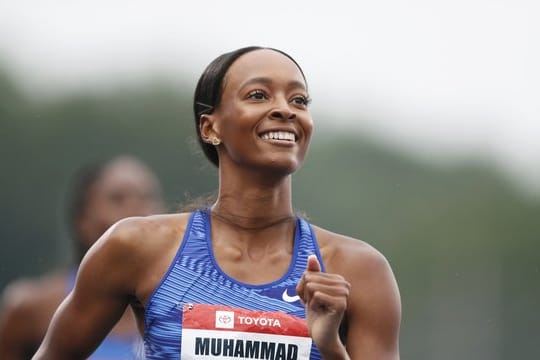 Hat einen neuen Weltrekord über 400 Meter Hürden aufgestellt: Dalilah Muhammad aus den USA.