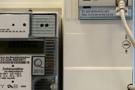 Ein intelligenter Stromzähler. Ein intelligenter Stromzähler.