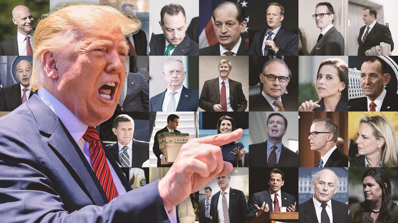Donald Trump und seine Ex-Mitarbeiter: Die Liste der Personal-Rochaden ist bereits jetzt länger als unter den letzten Präsidenten.