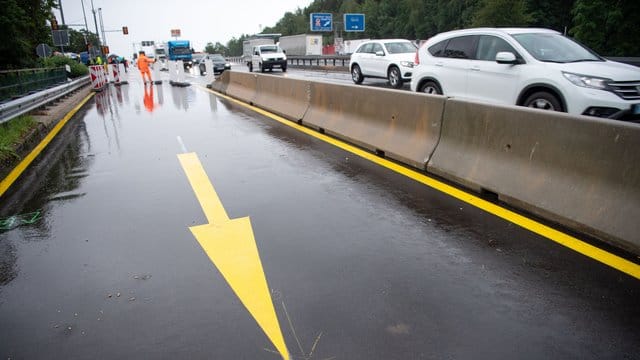 Die neu eröffnete dritte Spur auf der chronisch überlasteten Autobahn 8 am Walserberg im Bezirk Salzburg.