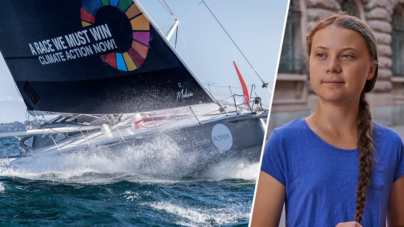 Die emissionsfreie Rennjacht "Malizia II": Die schwedische Umweltaktivistin Greta Thunberg will Mitte August mit der Hochseejacht nach Amerika segeln.