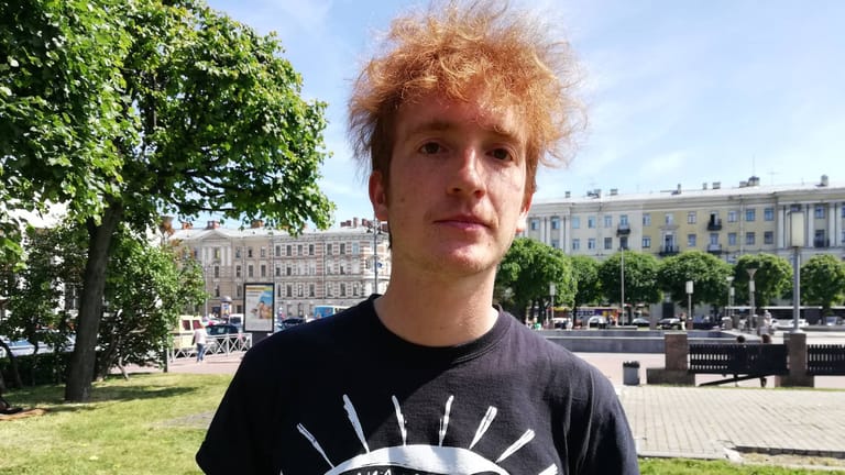 Lukas Latz am finnischen Bahnhof in St. Petersburg: Viele Bekannte meldeten sich, fragten, wie sie helfen könnten.