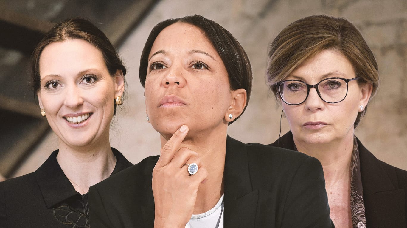 Valerie Holsboer, Janina Kugel und Sylvie Matherat (v. l.): Nur jeder zehnte Vorstandssessel in den größten deutschen Aktiengesellschaften gehört einer Frau.