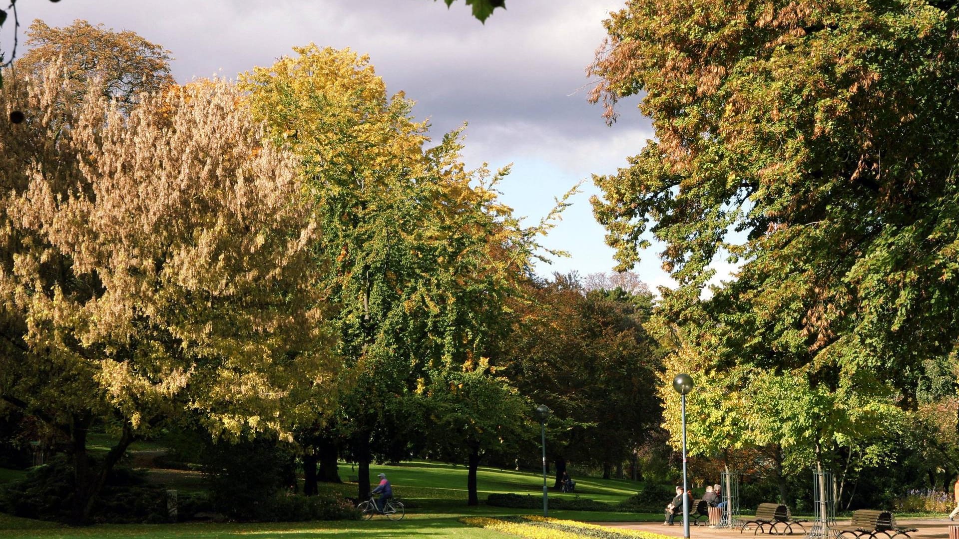 Stadtpark in Mainz: Der Park ist besonders beliebt bei Wanderern und auch Radfahrern.