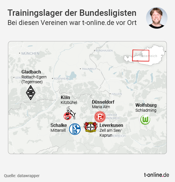 Diese Vereine hat Alexander Kohne auf seiner Trainingslager-Tour besucht.