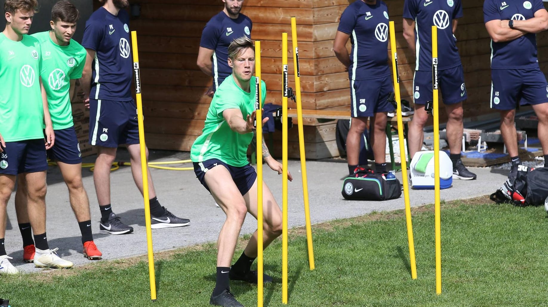 Zum Training der Wolfsburg gehören auch viele Übrungen, in denen die Handlungsschnelligkeit geschult wird.