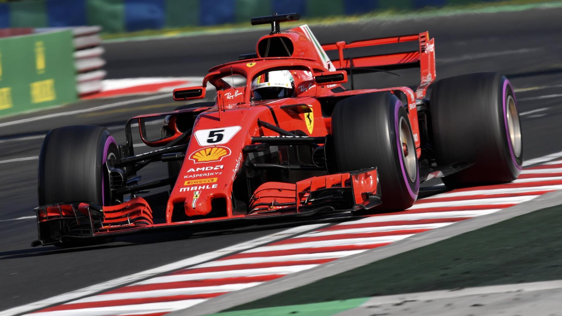 Sebastian Vettel in der Saison 2018 auf dem Hungaroring.