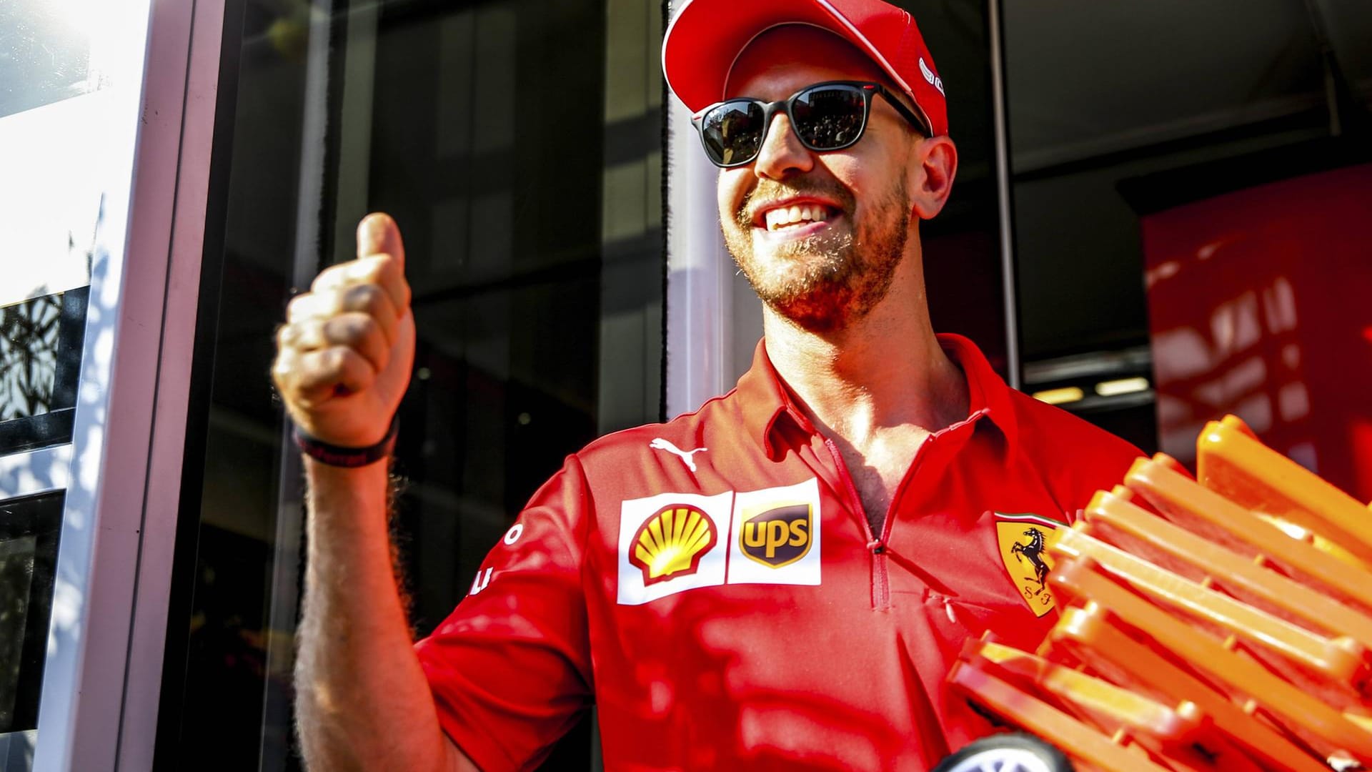 Zuversichtlich: Sebastian Vettel im Vorfeld des Rennwochenendes in Ungarn. Zuversichtlich: Sebastian Vettel im Vorfeld des Rennwochenendes in Ungarn.