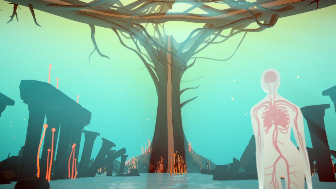 Ein Screenshot aus "Etherborn": In dem Game spielt die Schwerkraft verrückt.