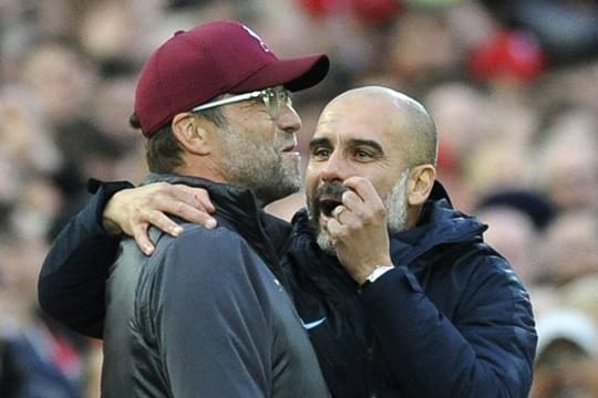 Treffen im englischen Supercup aufeinander: Jürgen Klopp (l) und Pep Guardiola.