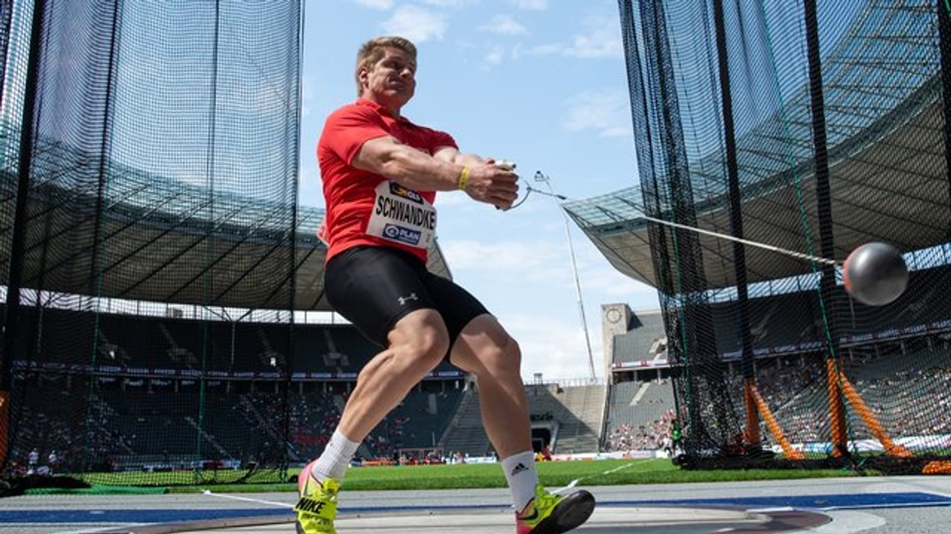 Siegte bei den Finals im Hammerwurf: Tristan Schwandke in Aktion.