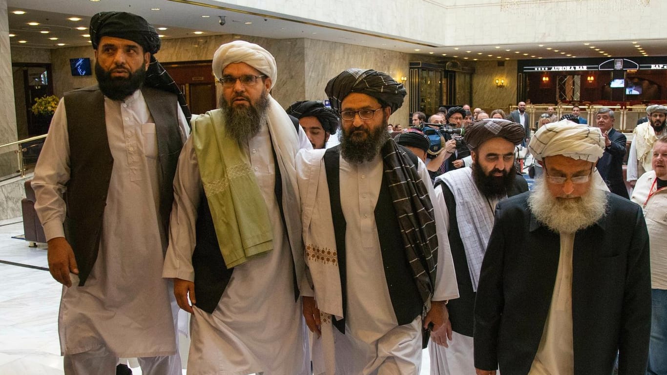 Vertreter der Taliban im Mai bei Gesprächen in Moskau: Werden sie sich jetzt mit den USA auf einen Friedensvertrag einigen können?