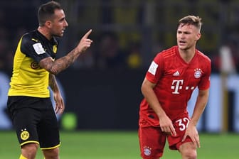 Emotional auf dem Spielfeld: Joshua Kimmich, hier mit BVB-Stürmer Paco Alcacer (li.).