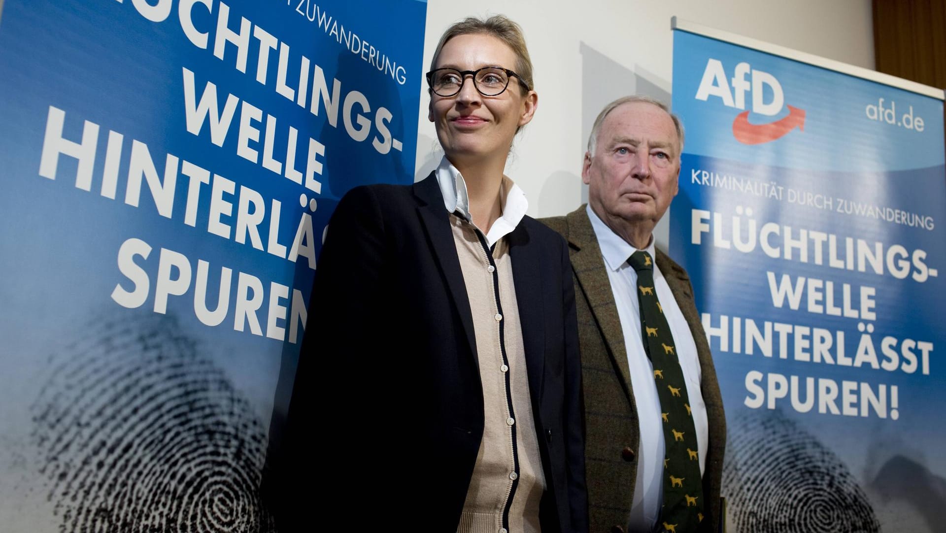 AfD-Spitzen Weidel und Gauland mit Parteipropaganda: "Überraschend ist, wie konsequent das geschieht". (Symbolfoto)