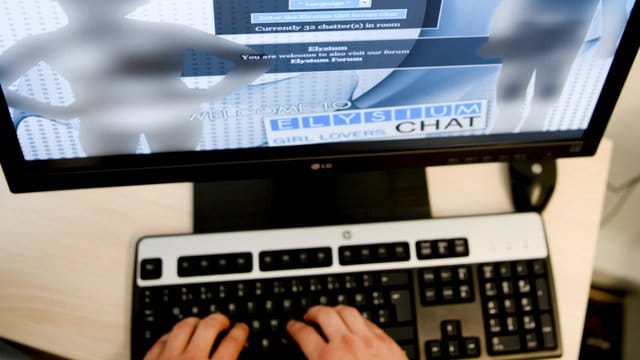Screenshot einer Login-Seite der Kinderpornografie-Plattform "Elysium".
