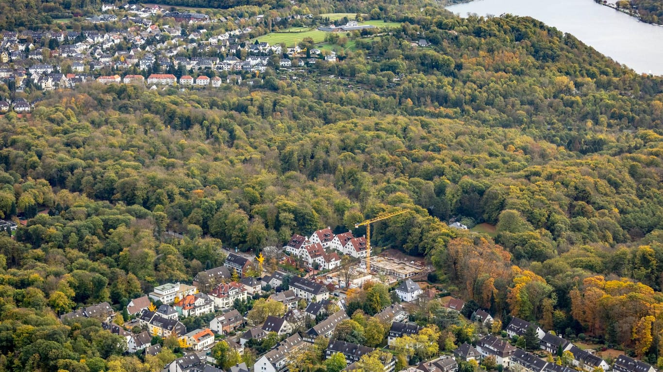 Neubausiedlung am Kruppwald: Das Waldgebiet ist sehr beliebt bei Wanderern und Radfahrern.