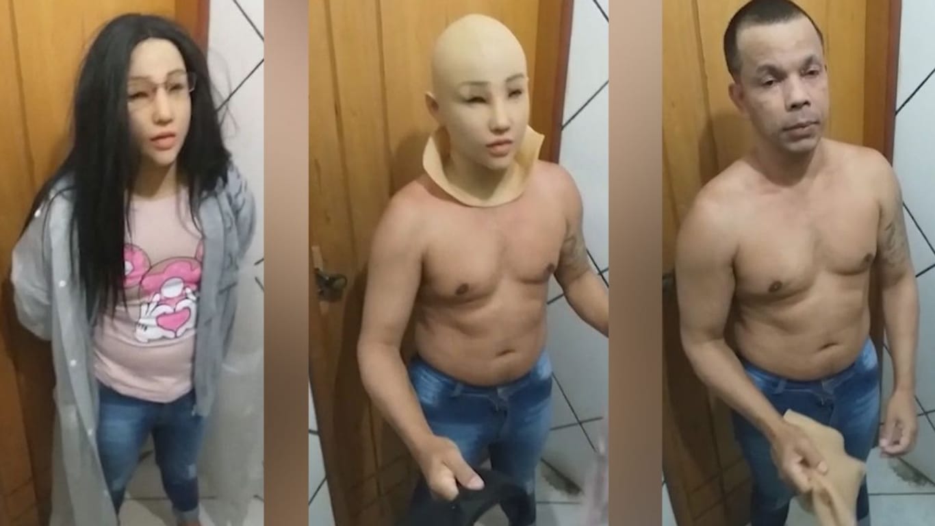 Hinter der jungen Frau verbirgt sich ein Drogenhändler: Ein Krimineller wollte in Brasilien aus dem Gefängnis fliehen – verkleidet als seine eigene Tochter.