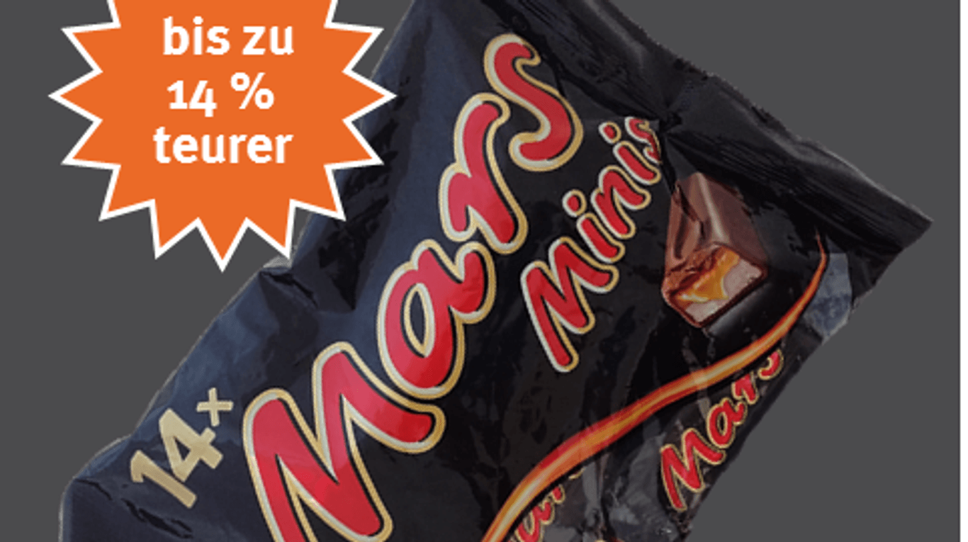 Mars Minis: Die Verbraucherzentrale Hamburg hat die Schokoriegel zur Mogelpackung des Monats gekürt.