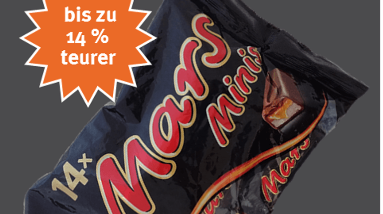 Mars Minis: Die Verbraucherzentrale Hamburg hat die Schokoriegel zur Mogelpackung des Monats gekürt.