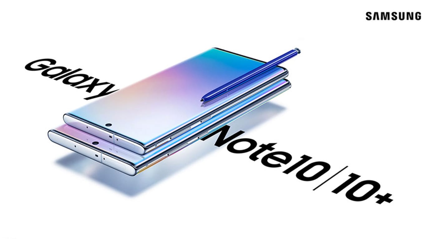 Ein geleaktes Promofoto der Note-10-Geräte: Am Mittwoch zeigt Samsung seine neuen Premium-Smartphones.