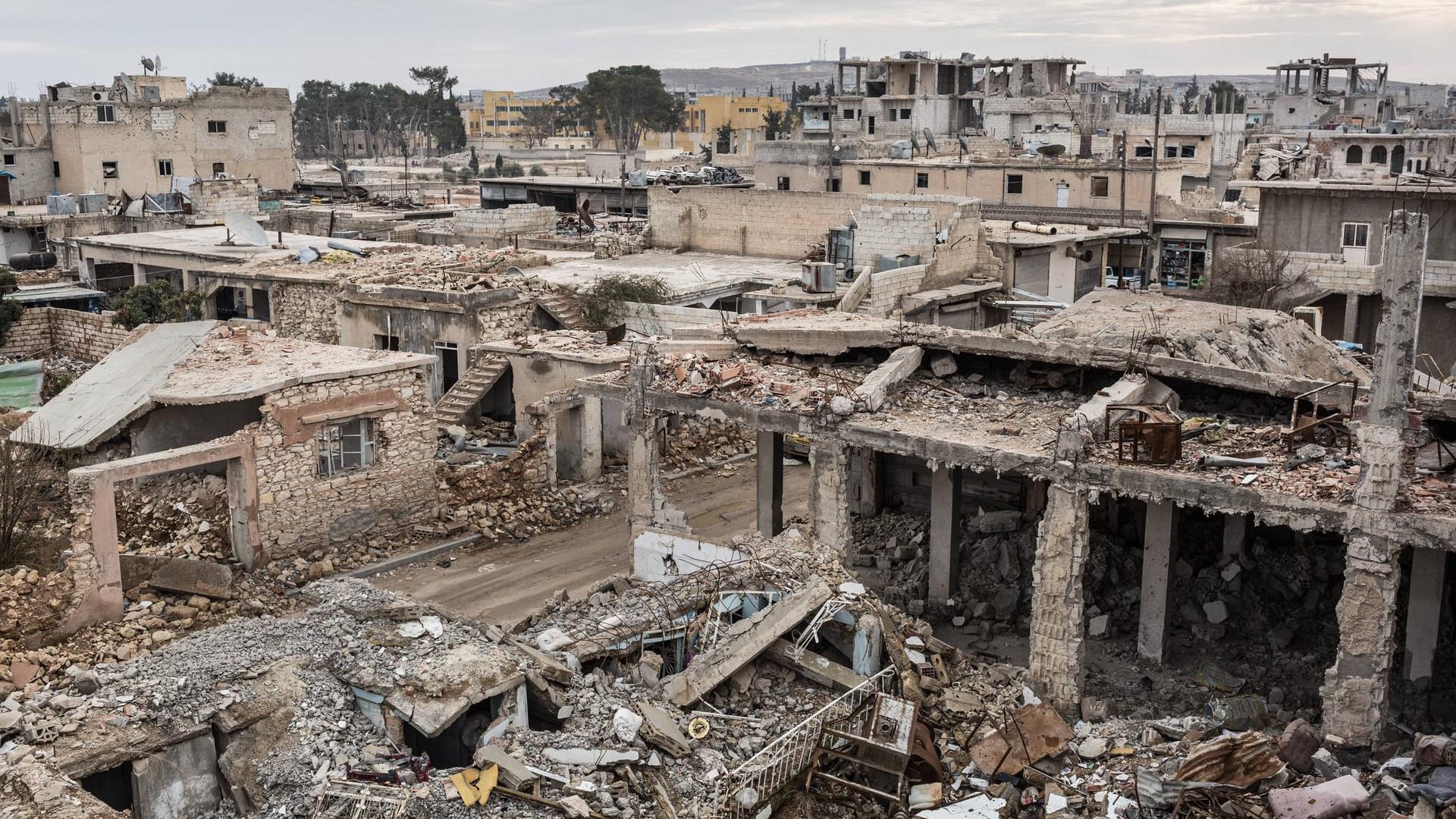 Zerstörtes Kobane, nachdem der IS vertrieben worden war. (Aufnahme von 2017)