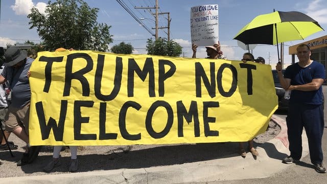 Klare Ansage gegen den Trump-Besuch in El Paso. Klare Ansage gegen den Trump-Besuch in El Paso.
