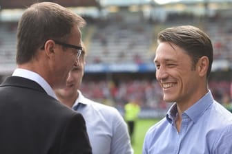 Einst gemeinsam erfolgreich bei Eintracht Frankfurt: Fredi Bobic (l) und Niko Kovac.