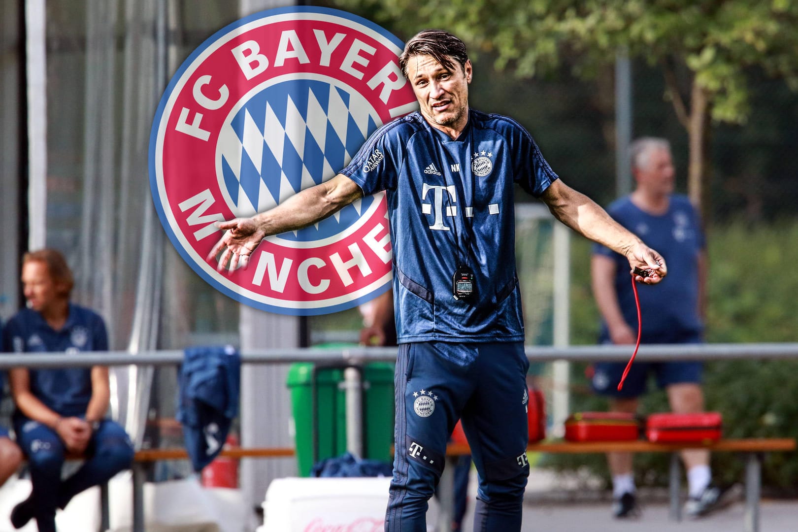 Voll bei der Sache: Bayern-Trainer Niko Kovac auf dem Fußballplatz in Rottach-Egern.