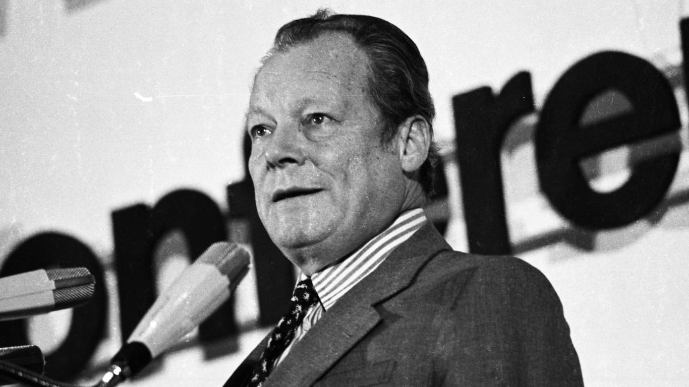 Willy Brandt im Jahr 1973: Die AfD wirbt in Brandenburg mit einem Bild des Altkanzlers – die SPD ist nicht erfreut.